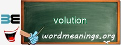 WordMeaning blackboard for volution